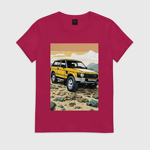 Женская футболка Land Rover discovery / Маджента – фото 1