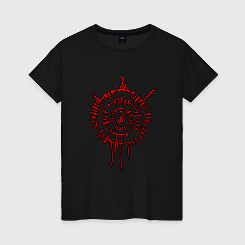 Женская футболка Astarion - red symbol / Черный – фото 1