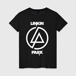 Футболка хлопковая женская Linkin Park logo, цвет: черный