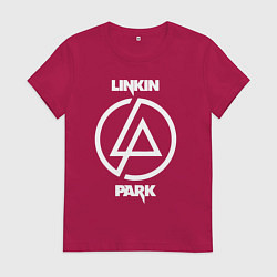 Футболка хлопковая женская Linkin Park logo, цвет: маджента