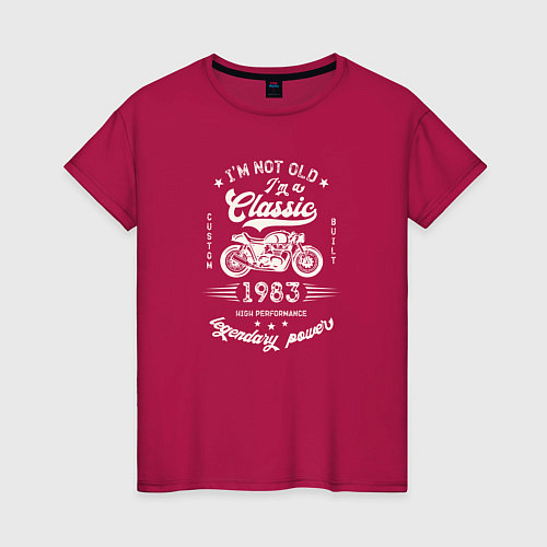 Женская футболка Классика 1983 / Маджента – фото 1