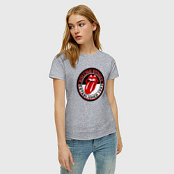 Футболка хлопковая женская Rolling Stones established 1962, цвет: меланж — фото 2