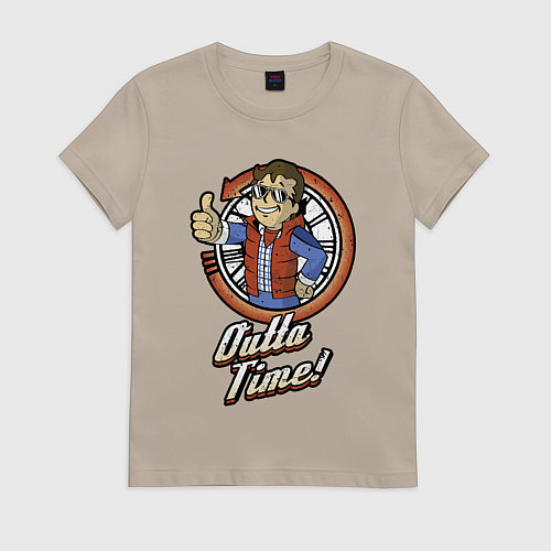 Женская футболка Vault future / Миндальный – фото 1