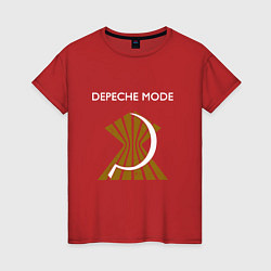 Футболка хлопковая женская Depeche Mode - A broken frame tour, цвет: красный