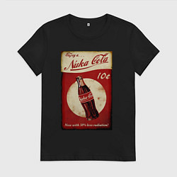 Футболка хлопковая женская Nuka cola price, цвет: черный