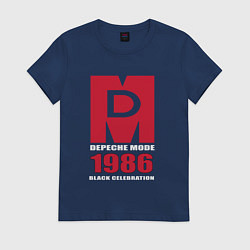 Футболка хлопковая женская Depeche Mode - Black Celebration album merch, цвет: тёмно-синий
