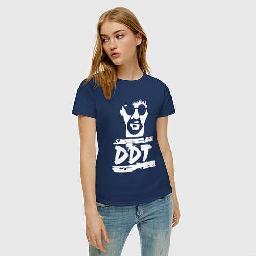Женская футболка DDT - Юрий Шевчук / Тёмно-синий – фото 3