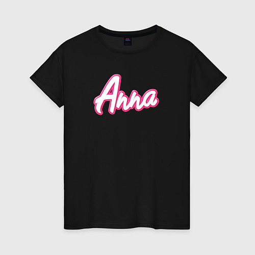 Женская футболка Anna - style Barbie / Черный – фото 1