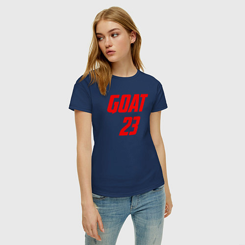 Женская футболка Goat 23 / Тёмно-синий – фото 3