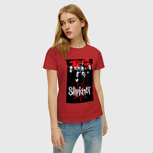 Женская футболка Slipknot - all / Красный – фото 3