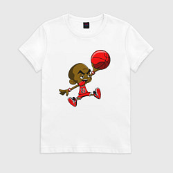 Футболка хлопковая женская Baby Jordan, цвет: белый
