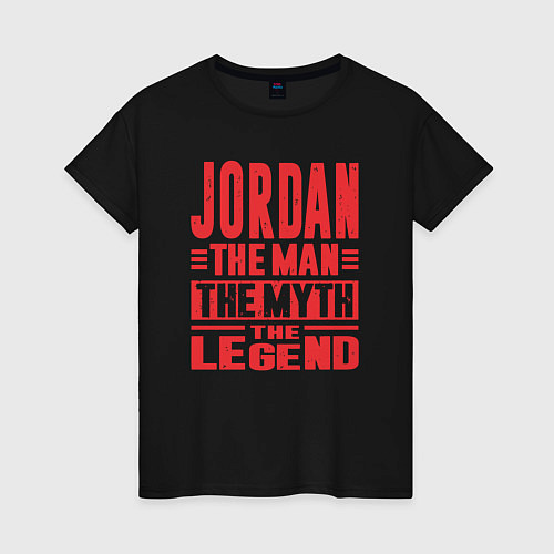Женская футболка Джордан легенда / Черный – фото 1
