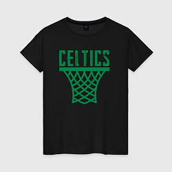 Футболка хлопковая женская Celtics net, цвет: черный