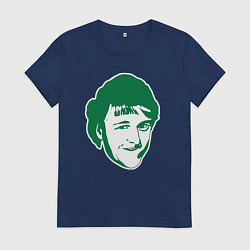 Футболка хлопковая женская Ларри Берд, цвет: тёмно-синий