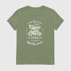 Футболка хлопковая женская Классика 1990, цвет: авокадо