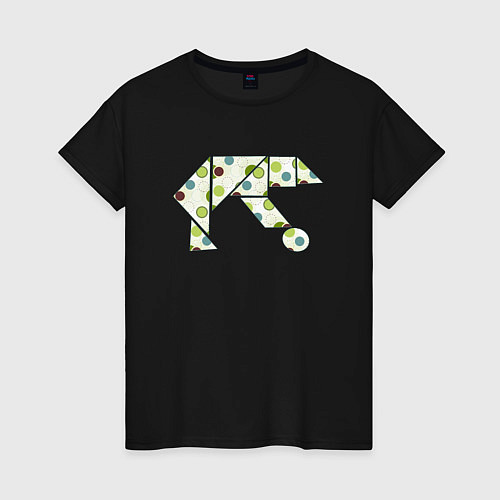 Женская футболка Origami bear / Черный – фото 1