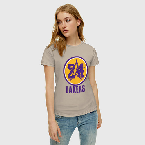 Женская футболка 24 Lakers / Миндальный – фото 3