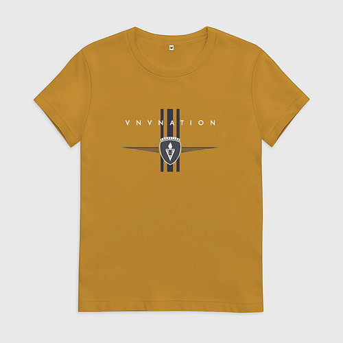 Женская футболка VNV Nation - a futurepop band / Горчичный – фото 1
