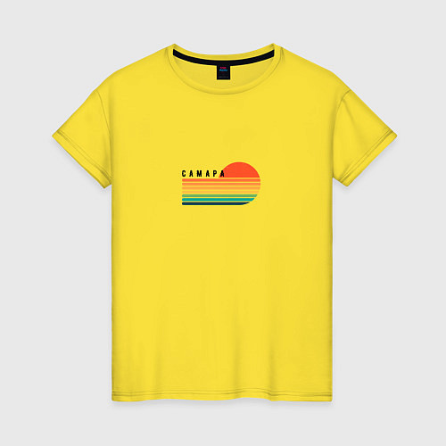 Женская футболка Самара ретро / Желтый – фото 1