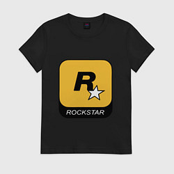 Футболка хлопковая женская Rockstar, цвет: черный