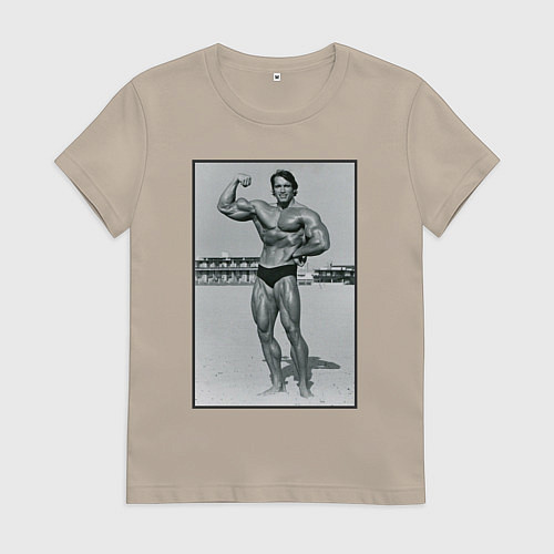 Женская футболка Mister Schwarzenegger / Миндальный – фото 1