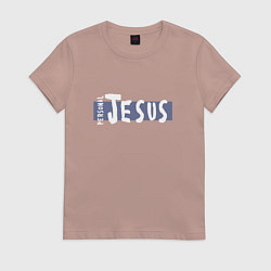 Футболка хлопковая женская Depeche Mode - personal jesus logo, цвет: пыльно-розовый
