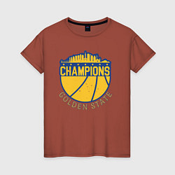 Футболка хлопковая женская Champions Golden State, цвет: кирпичный