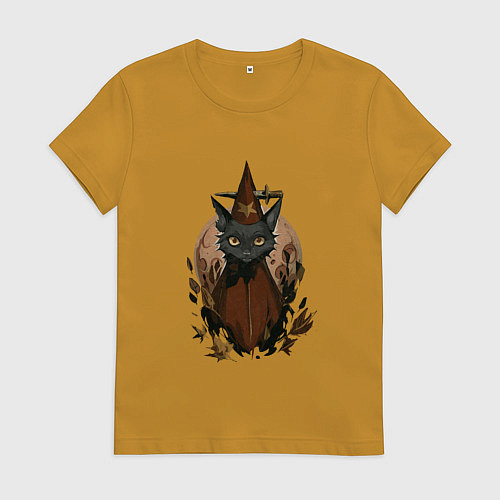 Женская футболка Мэй Боровски в костюме / Горчичный – фото 1