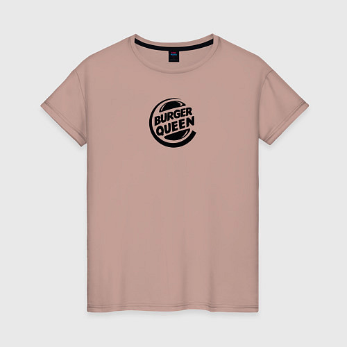 Женская футболка Королева бургеров / Пыльно-розовый – фото 1