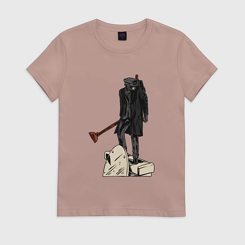 Женская футболка Камерамен победил скибиди туалет / Пыльно-розовый – фото 1