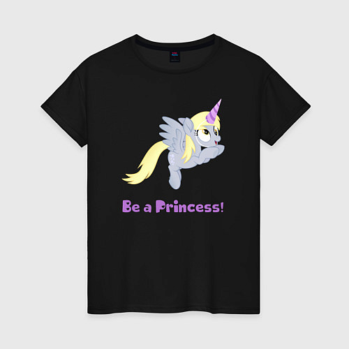 Женская футболка Принцесса Дерпи / Черный – фото 1