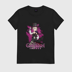 Футболка хлопковая женская Лини пиро, цвет: черный