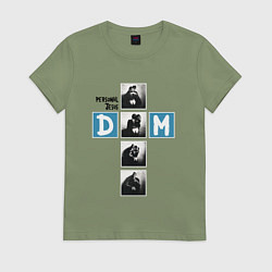 Футболка хлопковая женская Depeche Mode - Personal Jesus cross, цвет: авокадо