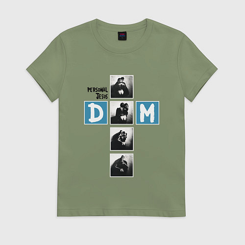 Женская футболка Depeche Mode - Personal Jesus cross / Авокадо – фото 1