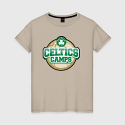 Футболка хлопковая женская Celtics camps, цвет: миндальный