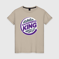 Футболка хлопковая женская Sacramento king, цвет: миндальный