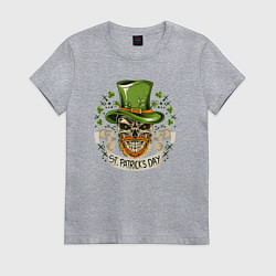 Футболка хлопковая женская St Patrick day, цвет: меланж