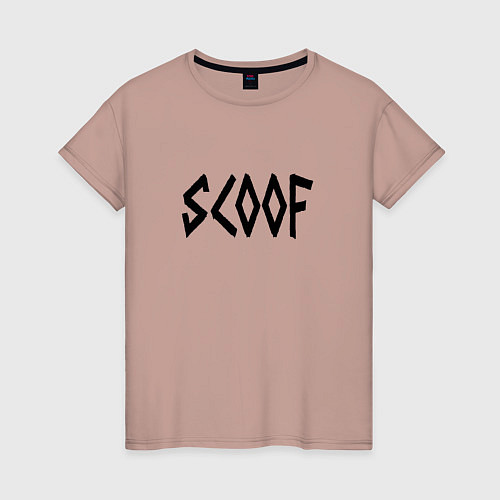 Женская футболка Скуф металл / Пыльно-розовый – фото 1