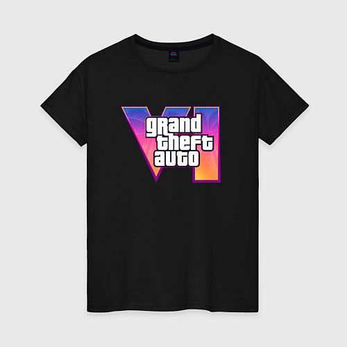 Женская футболка Grand theft auto VI / Черный – фото 1