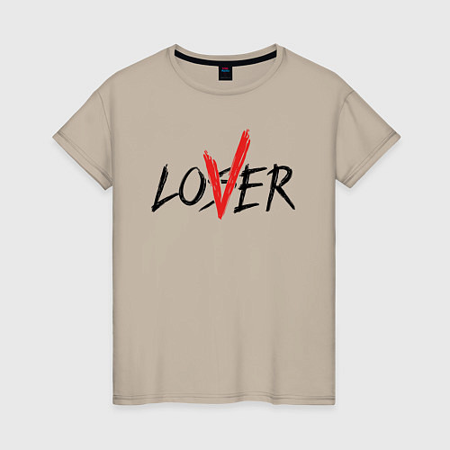 Женская футболка Loser lover / Миндальный – фото 1