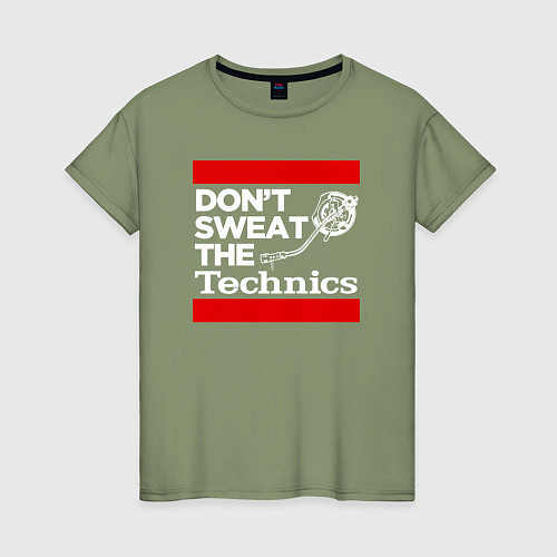 Женская футболка Dont sweat the Technics / Авокадо – фото 1