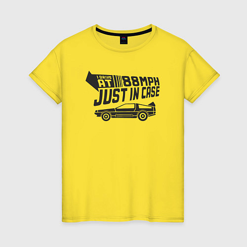 Женская футболка Назад в будущее еду 88 миль в час / Желтый – фото 1