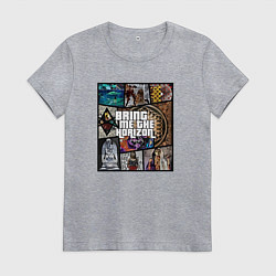 Футболка хлопковая женская Bring Me the Horizon - music, цвет: меланж