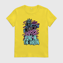 Футболка хлопковая женская Bring Me the Horizon - Zombie, цвет: желтый