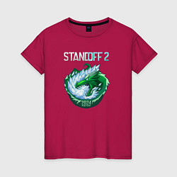 Футболка хлопковая женская Dragon - Standoff 2, цвет: маджента