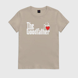 Футболка хлопковая женская The godfather love, цвет: миндальный