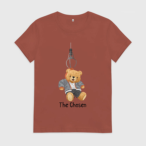 Женская футболка Плюшевый медвежонок избранный / Кирпичный – фото 1