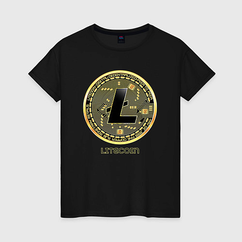 Женская футболка Litecoin крипта / Черный – фото 1