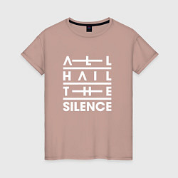 Футболка хлопковая женская All Hail The Silence, цвет: пыльно-розовый