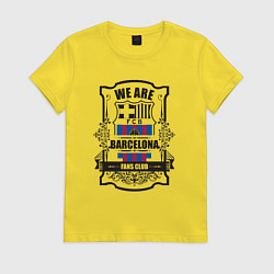 Футболка хлопковая женская Мы Барселона, цвет: желтый